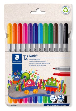 Staedtler 320 C12 marcatore Fine/Medio Nero, Blu, Marrone, Verde, Grigio, Azzurro, Grigio chiaro, Arancione, Rosa, Rosso, Viola, Giallo