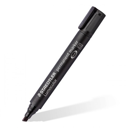 Staedtler Lumocolor 350 marcatore permanente Punta smussata Nero 1 pz