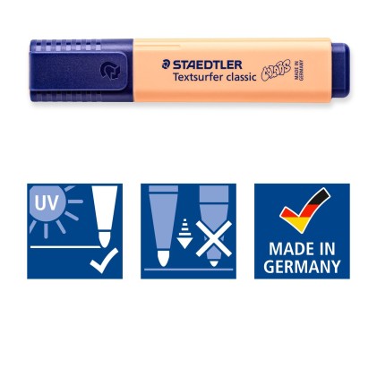 Staedtler 364 C evidenziatore 10 pz Punta smussata Nero, Marrone, Azzurro, Grigio chiaro, Lime, Menta, Pesca, Rosa, Viola, Giallo