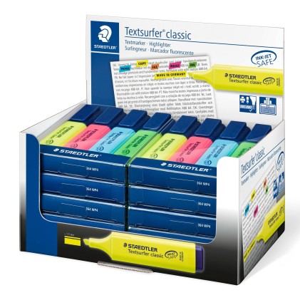 Staedtler Textsurfer classic 364 evidenziatore 4 pz Punta smussata Blu, Verde, Rosa, Giallo