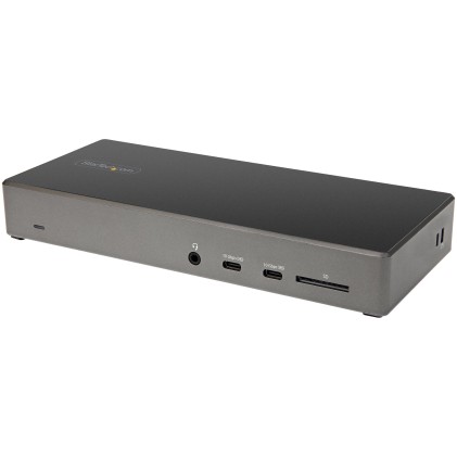 StarTech.com Dock USB type C - Docking station USB C con triplo monitor 4K - Power Delivery 100W - DP 1.4 Alt Mode & DSC, 2x DisplayPort 1.4/HDMI 2.0 - 6xUSB (2x 10Gbps) - Windows/Chrome