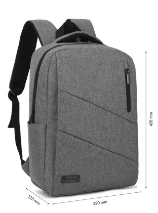 SUBBLIM City Backpack 39,6 cm (15.6") Zaino Grigio