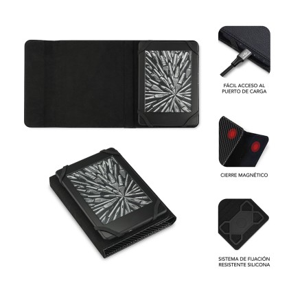 SUBBLIM SUB-CUE-1EC001 custodia per e-book reader 15,2 cm (6") Custodia a libro Nero