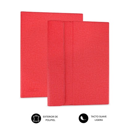 SUBBLIM SUB-CUT-1CT002 custodia per tablet 25,6 cm (10.1") Custodia a libro Rosso