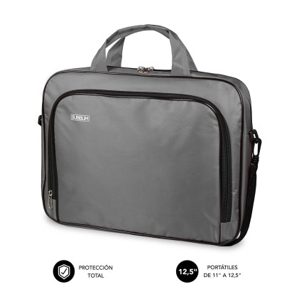 Subblim Estuche Oxford PortГЎtil 11" a 12.5" - ProtecciГіn reforzada - Correas Ajustables -  Bolsillo Exterior - Color Gris
