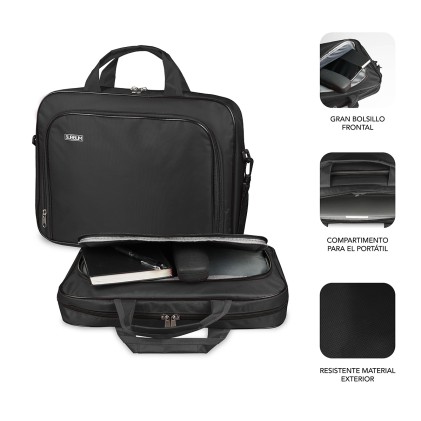 Subblim Estuche Oxford PortГЎtil 13.3" a 14" - ProtecciГіn reforzada - Correas Ajustables -  Bolsillo Exterior - Color Negro