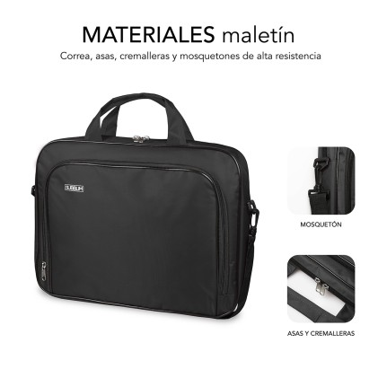 Subblim Estuche Oxford PortГЎtil 13.3" a 14" - ProtecciГіn reforzada - Correas Ajustables -  Bolsillo Exterior - Color Negro