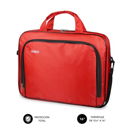 Subblim Estuche Oxford para portбtil - 410mm - Protecciуn reforzada - Gran capacidad de almacenamiento - Resistente al agua - Color Rojo