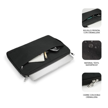 SUBBLIM SUB-LS-0PS0001 borsa per laptop 35,6 cm (14") Custodia a tasca Nero