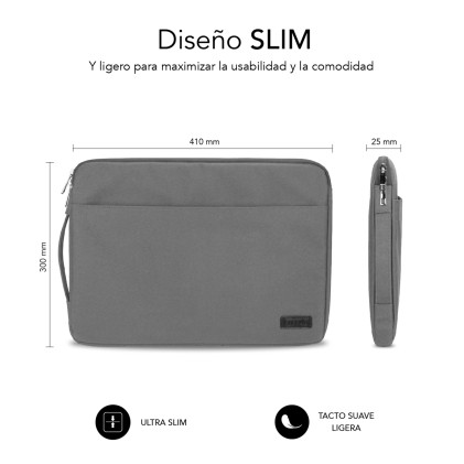 SUBBLIM SUB-LS-0PS0102 borsa per laptop 39,6 cm (15.6") Custodia a tasca Grigio