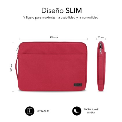 SUBBLIM SUB-LS-0PS0103 borsa per laptop 39,6 cm (15.6") Custodia a tasca Rosso