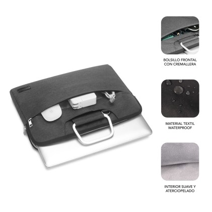 SUBBLIM SUB-LS-1BS0002 borsa per laptop 35,6 cm (14") Custodia a tasca Grigio