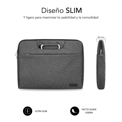 SUBBLIM SUB-LS-1BS0002 borsa per laptop 35,6 cm (14") Custodia a tasca Grigio