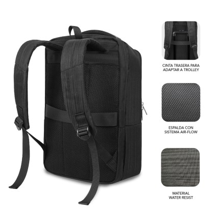 SUBBLIM MOCHILA BUSINESS V2 AP 16 NEGRO 40,6 cm (16") Zaino Nero