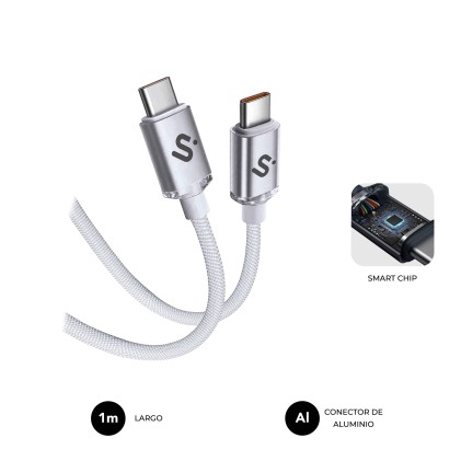 SUBBLIM SUBCAB-C06010 cavo USB USB 2.0 1 m USB C Bianco