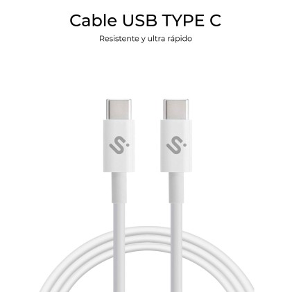 SUBBLIM SUBCAB-C10010 cavo USB USB 2.0 1 m USB C Bianco