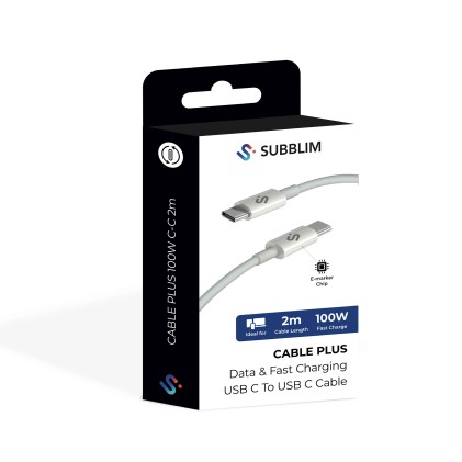 SUBBLIM SUBCAB-C10011 cavo USB USB 2.0 2 m USB C Bianco