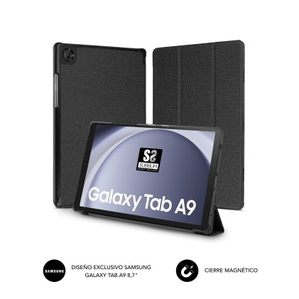 SUBBLIM FUNDA TABLET SHOCK CASE SAMSUNG TAB A9 8.7' NEGRO Custodia a libro Nero