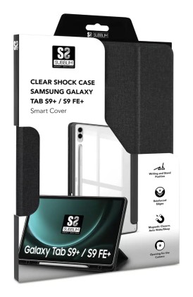 SUBBLIM SUBCST-5SC510 custodia per tablet 31,5 cm (12.4") Custodia a libro Nero, Trasparente