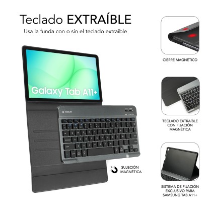 SUBBLIM SUBKT3-BTS070 custodia per tablet 27,9 cm (11") Custodia flip a libro Nero