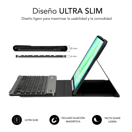 SUBBLIM SUBKT3-BTS070 custodia per tablet 27,9 cm (11") Custodia flip a libro Nero