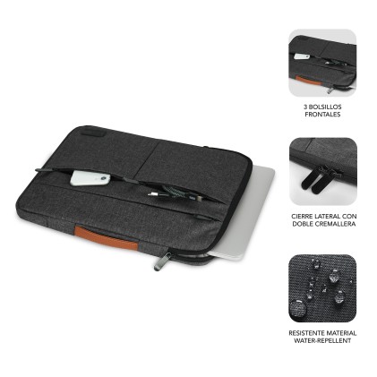 SUBBLIM SUBLS-AP36001 borsa per laptop 35,6 cm (14") Custodia a tasca Grigio