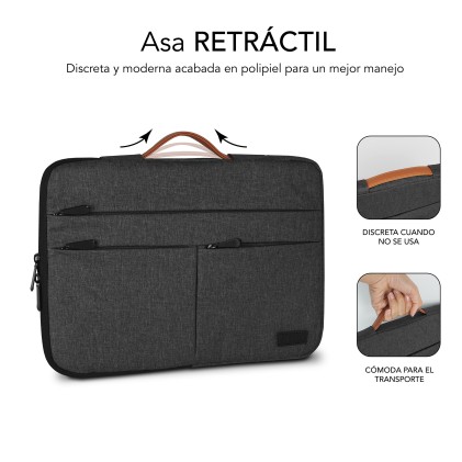 SUBBLIM SUBLS-AP36001 borsa per laptop 35,6 cm (14") Custodia a tasca Grigio