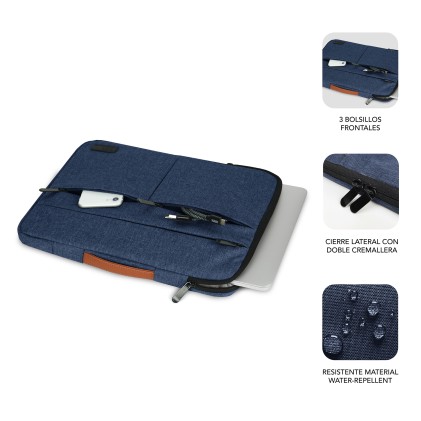 SUBBLIM SUBLS-AP36003 borsa per laptop 35,6 cm (14") Custodia a tasca Blu