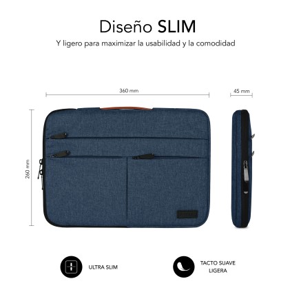 SUBBLIM SUBLS-AP36003 borsa per laptop 35,6 cm (14") Custodia a tasca Blu