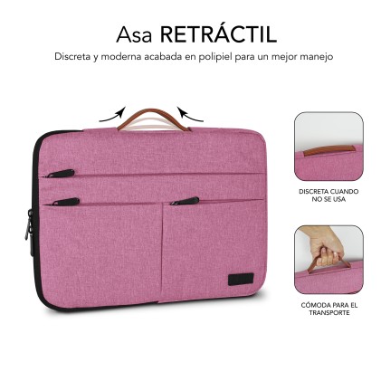 SUBBLIM SUBLS-AP36053 borsa per laptop 39,6 cm (15.6") Custodia a tasca Rosa