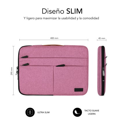SUBBLIM SUBLS-AP36053 borsa per laptop 39,6 cm (15.6") Custodia a tasca Rosa
