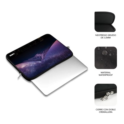 SUBBLIM SUBLS-SKIN100 borsa per laptop 35,6 cm (14") Custodia a tasca Multicolore