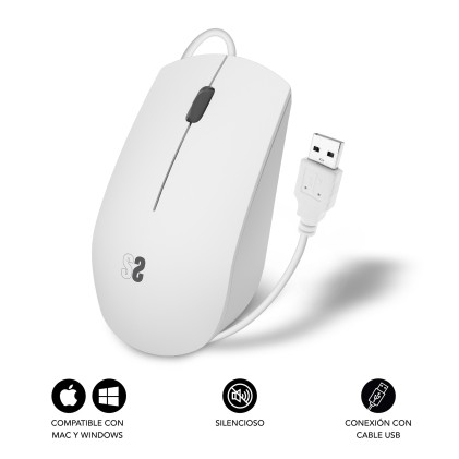 SUBBLIM SUBMO-B2BS002 mouse Ambidestro USB tipo A Ottico 1200 DPI