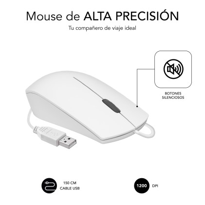 SUBBLIM SUBMO-B2BS002 mouse Ambidestro USB tipo A Ottico 1200 DPI