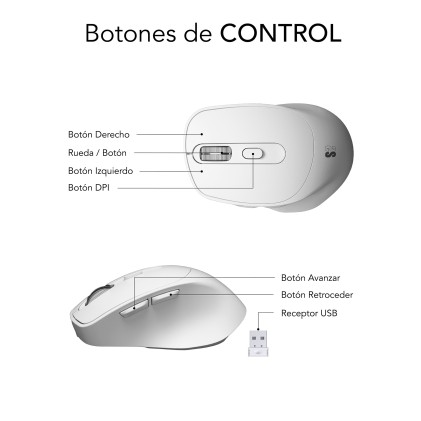 Mouse Universale Mano destra Bluetooth + USB Type-A Ottico 2400 DPI