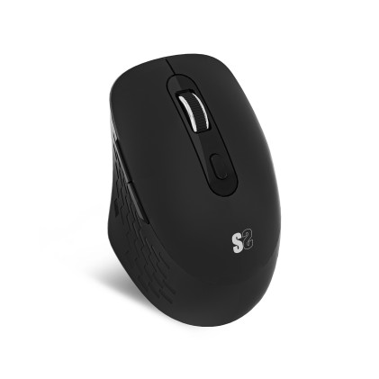 Mouse wireless Subblim Curve Ergo Dual - Bluetooth, USB 2.4GHz 1600dpi - 5 pulsanti - Uso per destrimani - Nero