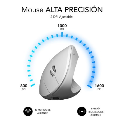 Mouse Universale Mano destra Bluetooth + USB Type-A Ottico 1600 DPI