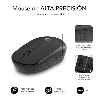 SUBBLIM SUBMP-03HP001 tappetino per mouse Nero