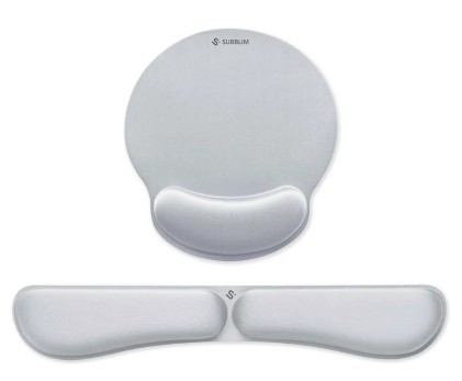 SUBBLIM SUBMP-04E021 poggiapolso Cotone, Lycra, Poliuretano (PU) Argento