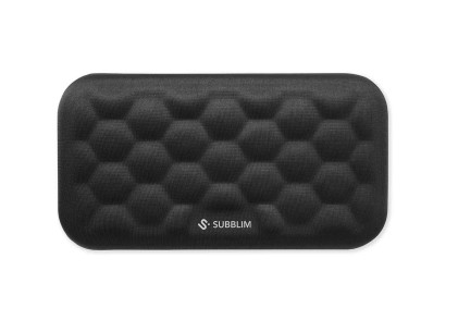 SUBBLIM SUBMP-04E040 poggiapolso Cotone, Memory foam, Poliuretano (PU) Nero