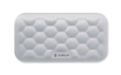 SUBBLIM SUBMP-04E041 poggiapolso Cotone, Lycra, Memory foam, Poliuretano (PU) Argento