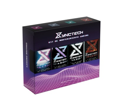 Synctech Gaming Cleaning/Maintenance Pack composto da Ghost ad aria pressurizzata, Dragon per tappezzeria, Diamond per schermi e Glitch per plastica