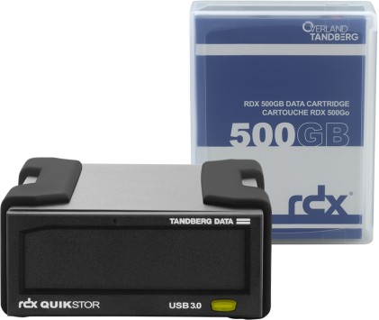 Tandberg Kit Dispositivo Esterno Rdx Usb3+ Autoalimentato + Cartuccia Backup 500Gb (Supporto Windows)