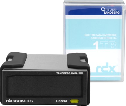 Tandberg Kit Dispositivo Esterno Rdx Usb3+ Autoalimentato Con Cartuccia Backup 1Tb (Supporto Windows Backup E Apple Time Machine)