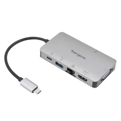 Targus Docking Station Usb-C Dp Alt Mode Single Video 4K Hdmi/Vga Con Pass-Thru Power Delivery Da 10