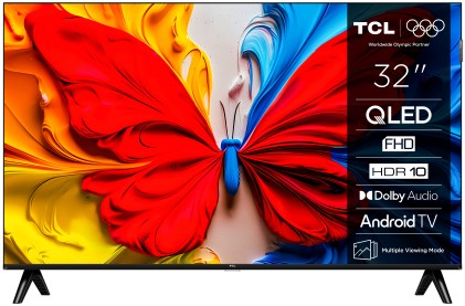 TCL Serie Smart TV QLED FHD 32" 32S5K, Dolby Audio, HDR10, Android TV