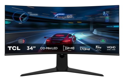 TCL R83 34R83Q Monitor PC 94 cm (37") 3440 x 1440 Pixel LED Nero, Bianco