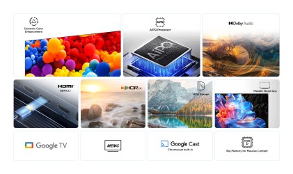 TCL P6K Serie Smart TV 4K Ultra HD 55" 55P6K, Dolby Audio, HDR10+, Google TV