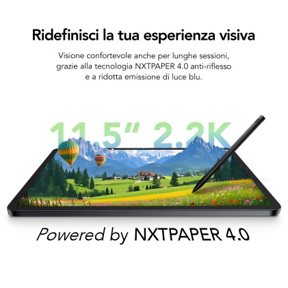 Tcl Tablet Pc Nxtpaper 11+ Mediatek Helio G99 8Gb 256Gb 11,5 2.2K Android + Custodia E Pennino
