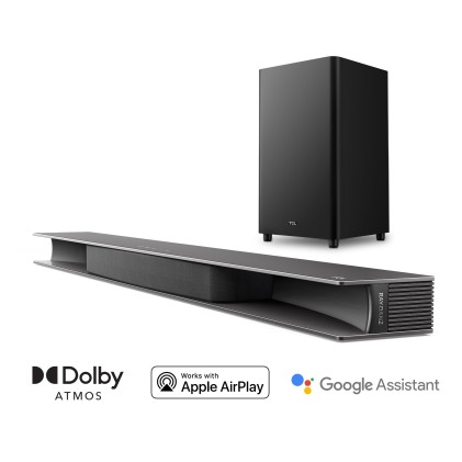 Tcl Soundbar 3.1 Potenza Max 240W Speaker Bluetooth, Dolby Audio, Hdmi Arc, Montaggio A Parete, Telecomando, Tre Modalita Di Suono